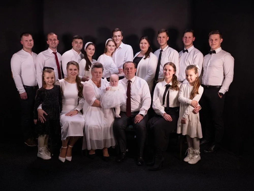 An ensemble of students before a performance